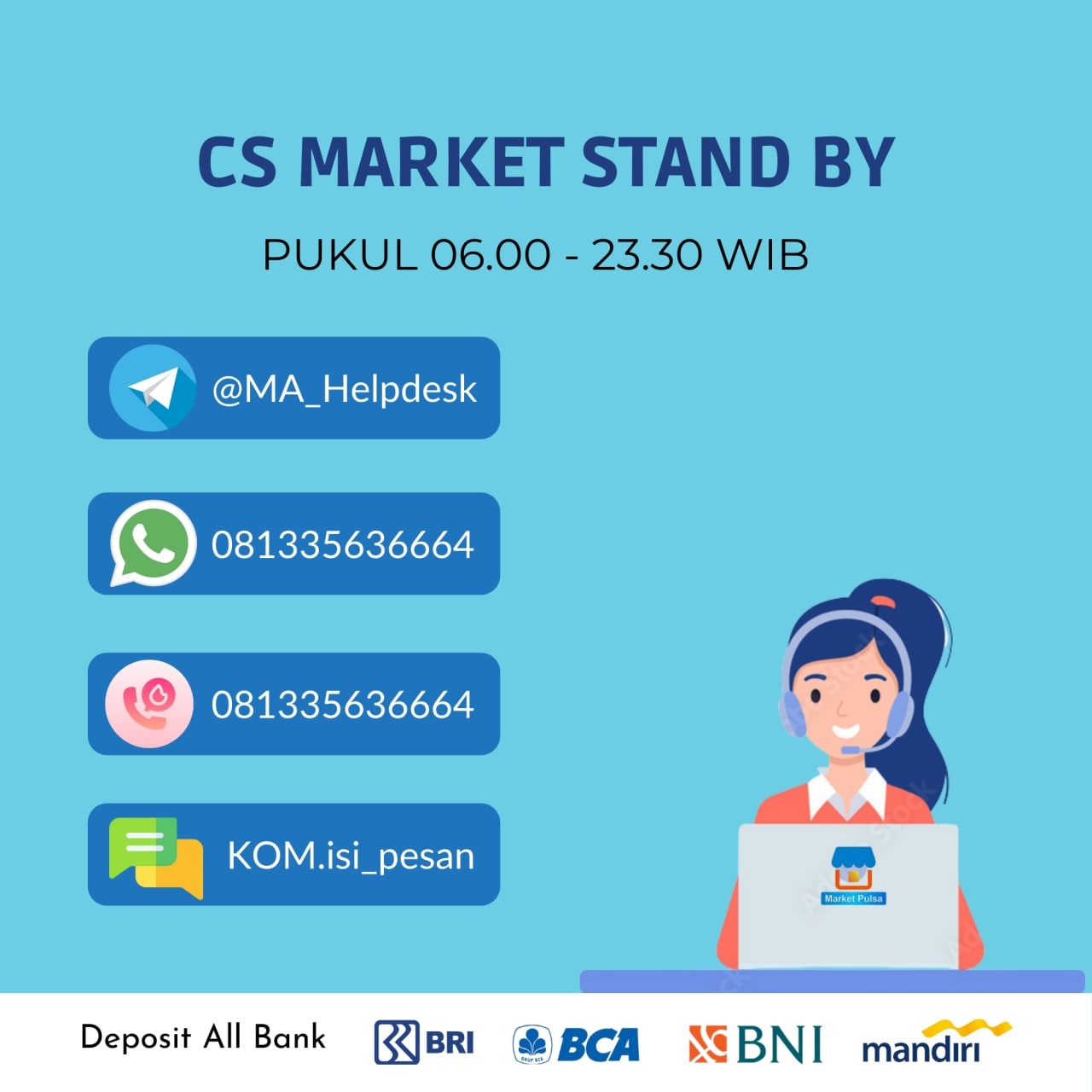 cs market pulsa